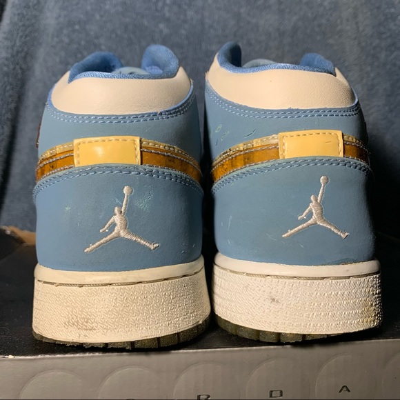 Air Jordan 1 Retro Alpha White University Blue 2007 7Y - Picture 14 of 16